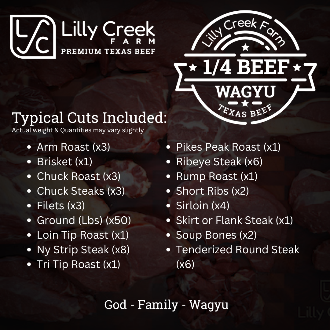 1/4 Wagyu Beef (≈150 lbs)