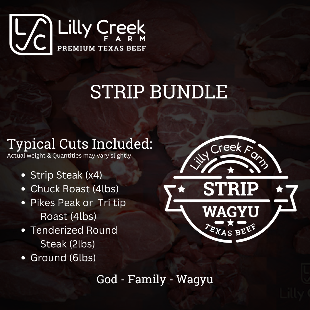 Wagyu Strip Steak Bundle - 20 lbs